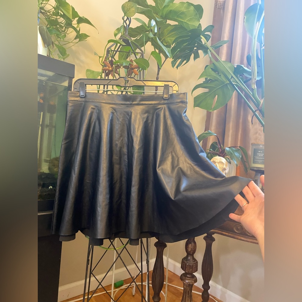 Black Leatherette Skirt